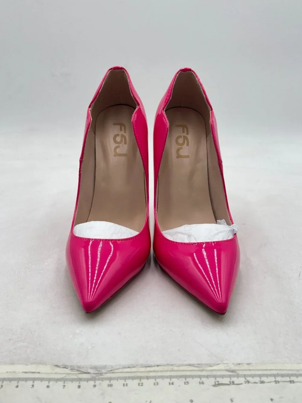 FSJ Hot Pink Pointed Toe High Heels Sexy Stiletto Pumps Office Lady Casual Shoes - Picture 3 of 8